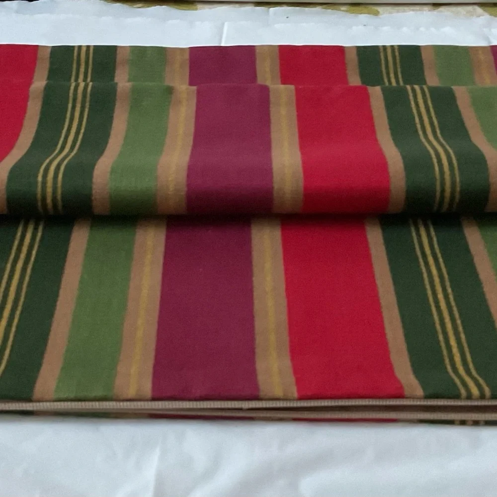 CRATE & BARREL Natale Multicolor Stripes Pillow Covers 12X18 Set of 2 -New